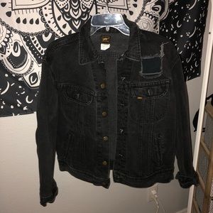 Black denim jacket